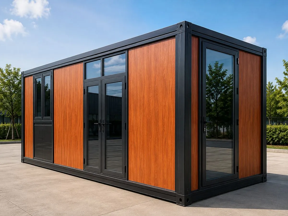 Cabine Basic 14 m², finition extérieure bardage bois